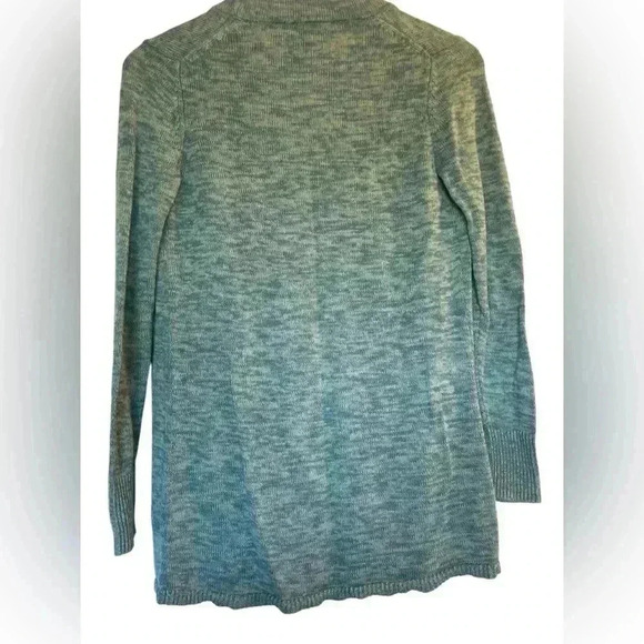 Talbots Cotton Linen Blue Open Front Cardigan Sweater Small Petite Classic - Picture 3 of 8